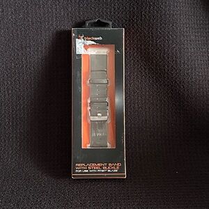 New Blackweb Leather Band for Fitbit Blaze in Dark Brown